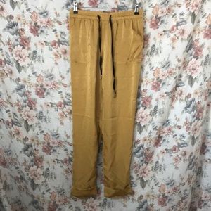 Clad and Cloth Satin Jogger Pants